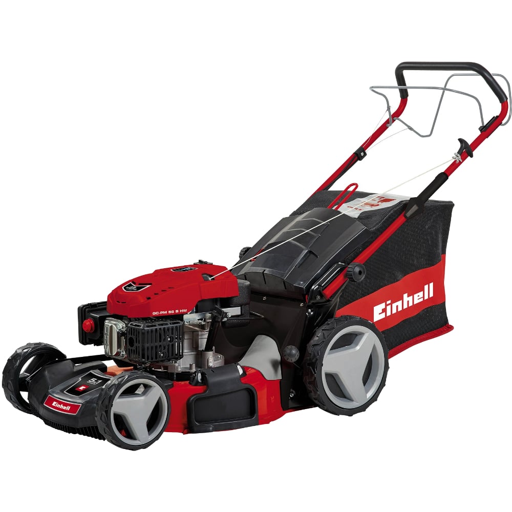 Einhell GC PM 56 SHW 5 in 1 Hi Wheel Self Propelled Petrol Lawn Mower